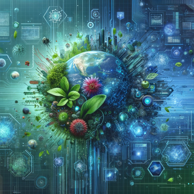 DALL·E 2024-01-24 18.02.34 - Create a horizontal blog post cover image in a futuristic, technological style for the theme of Spirulina in the market, without any text. The image s